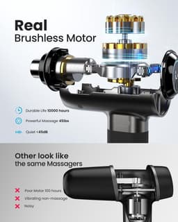 Massage Gun - Spierontspanner Percussie - Spierherstel - Bluetooth App Bediening - 18.5 cm Hoog - Zwart — thumbnail 2