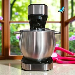 Keukenmachine - Mixer Vleesmolen - Culinaire Bereidingen - Krachtige Planetaire Beweging - 12 Liter Kom - Zilver — thumbnail 3