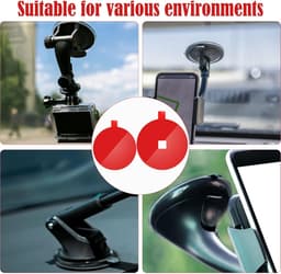 SnelShoppen - 8Pcs Dash Cam Adhesive Pads - Ronde Hittebestendige Plakstrips voor Auto, Stevige Bevestiging voor Dashcam en Telefoonhouder, Hoge Kwali — thumbnail 4