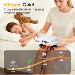 Massagepistoolset met 20 opzetstukken, diepweefselpercussiemassageapparaat met 3 standen en 30 intensiteiten, draagbaar massagepistool voor spier-, been- en taillemassage en pijnverlichting (wit, 20 opzetstukken) — thumbnail 5