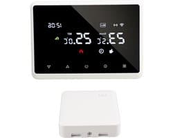 Slimme Thermostaat - Programmeerbare Thermostaat - Energie Besparen - 0.5°C Nauwkeurigheid - 100m Bereik - Wit