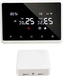 Slimme Thermostaat - Programmeerbare Thermostaat - Energie Besparen - 0.5°C Nauwkeurigheid - 100m Bereik - Wit — thumbnail 1
