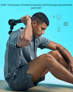 Thuys - Massage Gun met Warmte & Koeling – 5 Snelheden – 10 mm Massagebereik – 6 Massagekoppen – 15W USB-C PD – LCD Display – Zwart — thumbnail 3