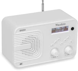 DAB radio - Audizio Badia - Kleine radio - Met Bluetooth, USB en AUX - Slaapkamer radio - Wit — thumbnail 5