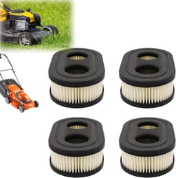 SnelShoppen - 4 Stuks Grasmaaier Luchtfilter, Motorfilter, Grasmaaier Onderdelen, Vervangende Luchtfilters, Hoogwaardige Kunststof, Zwart, Duurzaam en — thumbnail 1