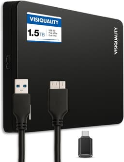 Externe harde schijf 1.5TB - USB 3.0 - Plug&Play - Ideaal voor opslag van bestanden - ShopVlot — thumbnail 1