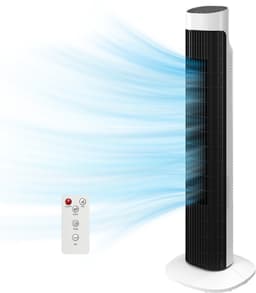 Torenventilator - Staande Ventilator - Stille Ventilator Met Afstandsbediening - 3 Snelheden, 3 Standen & Timer - 70° Oscillatie - 80 cm — thumbnail 1