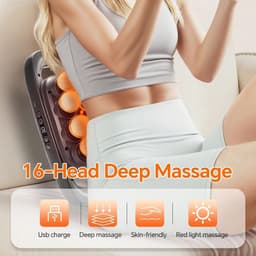 SnelShoppen - PGTC 16-Koppen Massagepistool Diepe Weefsels, Stille Elektrische Spiermassageapparaat, 30 Snelheden, Draagbare Rugmassager voor Pijnverl — thumbnail 4