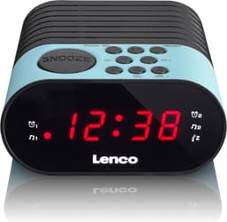 Lenco CR-07 Blue - Wekkerradio met Slaaptimer - Dubbel alarm - Blauw — thumbnail 1