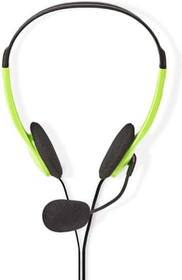 Nedis PC-Headset - On-Ear - Stereo - 2x 3.5 mm - Opvouwbare microfoon - Groen — thumbnail 1