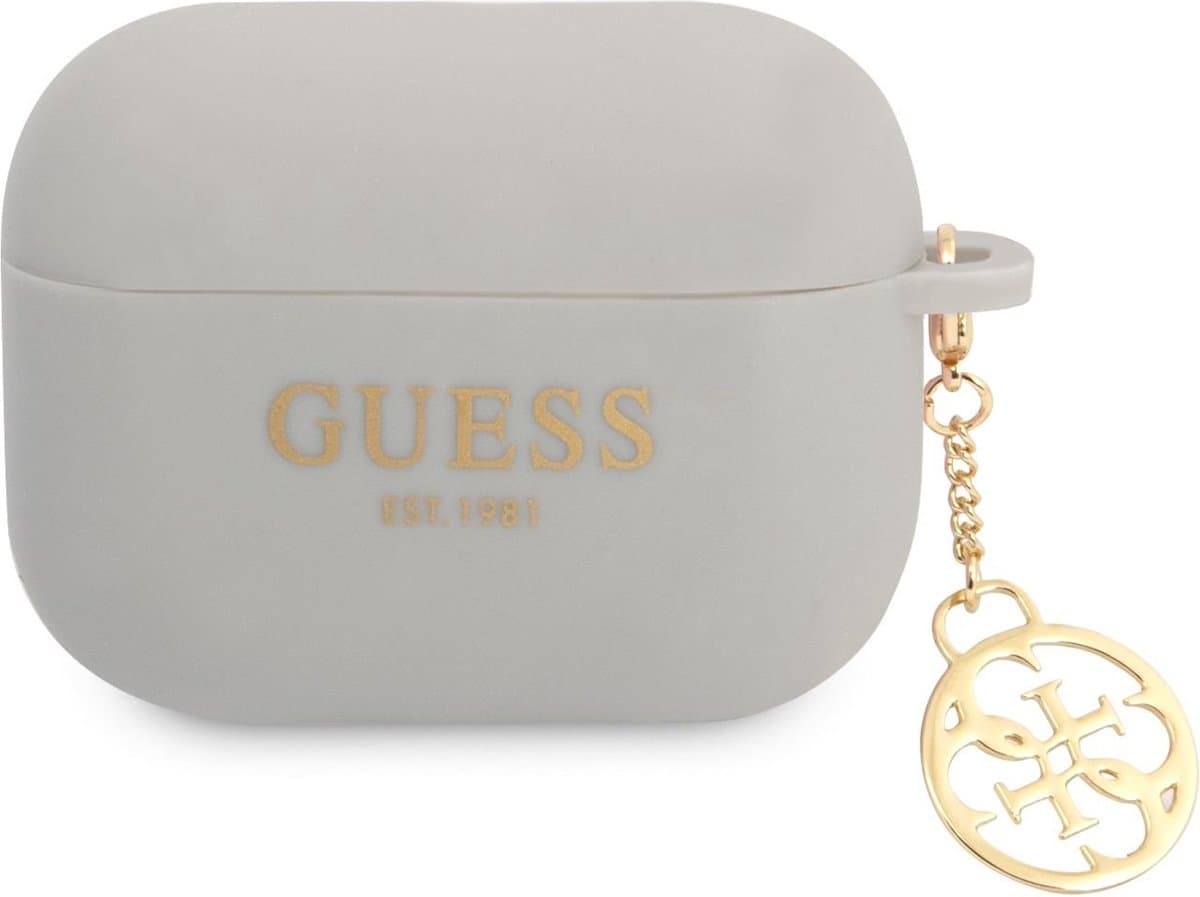 Guess Charms Silicone Case voor Apple Airpods Pro 1 (1e generatie) - Grijs — afbeelding 1