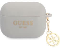 Guess Charms Silicone Case voor Apple Airpods Pro 1 (1e generatie) - Grijs