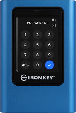 Kingsong IronKey Vault Privacy 80 960 GB Externe harde schijf (3,5 inch) USB-C Blauw IKVP80ES/960G — thumbnail 1