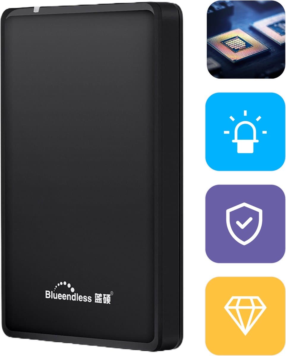 Voltano 250 GB Compacte Externe Harde Schijf - Windows - Zwart - USB 3.0 — afbeelding 1