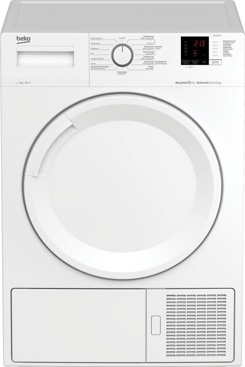 Beko DF7412PA1W - RecycledDry™ - Warmtepompdroger - Wit - NL/FR — afbeelding 1