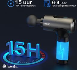 Beoka ® V2 Massage Gun PRO - Professioneel Massage Pistool - Sport en Relax Massage Apparaat - Zwart Massagepistool - Inclusief Koffer - Wiesba — thumbnail 4