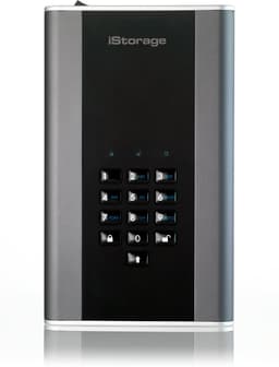 iStorage diskAshur DT2 - externe harde schijf - 14 TB - Cijfercode - Zwart - Grafiet — thumbnail 1