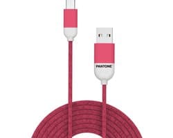 Micro-USB Kabel, Rood - Rubber - Celly | Pantone