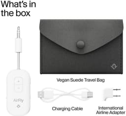 Twelve South AirFly Pro 2 Deluxe – Verbindt Bluetooth-hoofdtelefoon met standaard hoofdtelefoonaansluiting – Maakt gedeeld luisteren mogelijk – Biedt meer dan 25 uur speeltijd - Wit — thumbnail 5