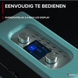 Retro speaker - Audizio Tune60 - Bluetooth speaker - Met afstandsbediening - 40W - Blauw — thumbnail 3