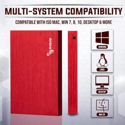 RFWR® Draagbare externe harde schijf 1TB - USB 2.0 - 2,5 inch HDD voor pc, laptop, Mac en Chromebook — thumbnail 5