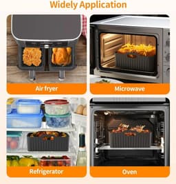 Siliconen mal - 4 stuks accessoires geschikt voor - Airfryer siliconen mal - geschikt voor Double Stack XL - SL400EU - Foodi Max AF500EU - AF400EU - AF451EU - AF300EU friteuse — thumbnail 2