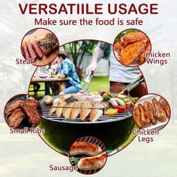 4 stuks kippenvleugel-BBQ-vorken, vleugelrails voor het grillen van kippenvleugels, kippenvleugel-BBQ-vorken, kippenvleugelrails voor grillen, herbruikbare roestvrijstalen BBQ-grillvork voor picknicks en kamperen in de buitenlucht. — thumbnail 2