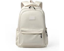 Without Lemon - Unisex Rugzak - Waterbestendig - School - Scholieren - Studenten - Outdoor - Laptop - Travel - Wit/Creme