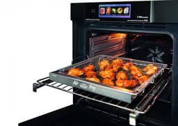 Inbouwoven - Kaiser - EH 6344 - Inbouwoven 60 cm - Zwart glas- 79 l - Air fryer- TFT - automatische braadfunctie + Gaskookplaat - KCG 9387- inbouwkookplaat , 90cm — thumbnail 4