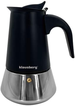 Klausberg Espressokoffiezetapparaat KB-7844 – 4 Kopjes – RVS – Geschikt voor Inductie - Espresso Maker - 200ml - Percolator — thumbnail 1