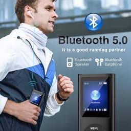 MP3 Speler - met Bluetooth - Incl. 32GB SD Kaart - Digitaal 1,8-inch LCD-scherm - USB - FM-radio - Spraakrecorder - E-book - Dicatafoon - Ideaal voor Sport, Kinderen en Volwassenen - Zwart — thumbnail 3