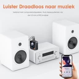 Vesfy Bluetooth 5.1 Ontvanger met NFC - AUX & RCA Audio Adapter - Voor Auto, Versterker & Speakers — thumbnail 2