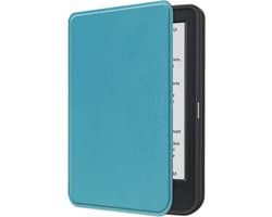 Hoes Geschikt voor Kobo Clara BW Hoesje Bookcase Cover Book Case Hoes Sleepcover - Turquoise