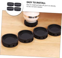 Schokdempers voor wasmachine/droger - Set van 4 - Extra dik - Stapelbaar - Antislip meubelbeschermers - Schokdempers voor wasmachine - Beugels voor wasmachine - Voeten voor droger - Extra sterke antislipvoeten - Schokabsorberende beschermers - — thumbnail 5