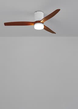 CREATE - Plafondventilator 40W silent Ø132 cm ABS - Met Verlichting drie temperaturen - Met Wandregelaar - Met Afstandsbediening - 6 Snelheden - Timer - Zomer/Winter functie - Donker hout - WIND CALM — thumbnail 5