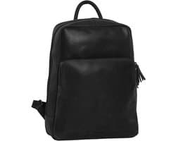 Daniel Ray Bacchus Leren Laptop Rugzak 16,4 inch - Laptoptas van Leer - Rugtas met Laptopvak - Antique Vintage Stijl - Zwart