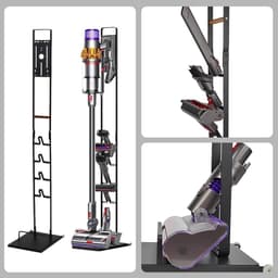 Stofzuigerstandaard Compatibel met Dyson V15 V11 V10 V8 V7 V6 met Wielen, Metalen Opbergbeugel, Standaardhouder Compatibel met Dyson Draadloze Handstofzuigers en Accessoires en Hulpstukken — thumbnail 5