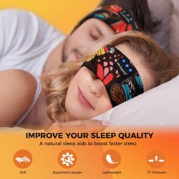 RFWR® Comfortabele Bluetooth Slaaphoofdtelefoon met Dunne Luidsprekers voor Gratis Beweging — thumbnail 4
