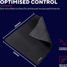 Trust GXT 752 - Gaming Muismat - 250x210 mm - Geoptimaliseerd Oppervlak - Antislip Onderkant - Zwart — thumbnail 3