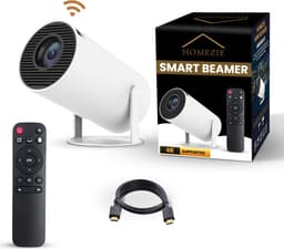 Homezie Beamer | Streamen vanaf je telefoon | 4K support | 720P | WiFi, HDMI, Bluetooth | Android 11.0 | Projector | Mini beamer — thumbnail 1