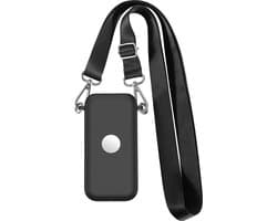 Somstyle Siliconen Beschermhoes Geschikt Voor Apple Vision Pro Batterij - Met Schouderriem - Accu Houder - Soft Cover Case - VR Bril Accessoires - Zwart