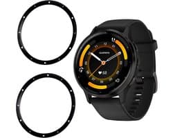 Screen Protector Geschikt voor Garmin Venu 3 - PMMA Folie - Zwart (2-Pack)