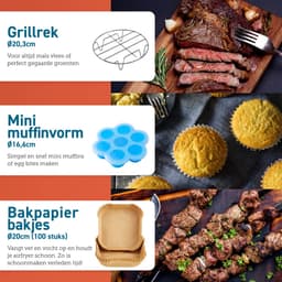 Cosori XL - Airfryer accessoires - Geschikt vanaf 5.5L - Vaatwasserbestendig — thumbnail 11