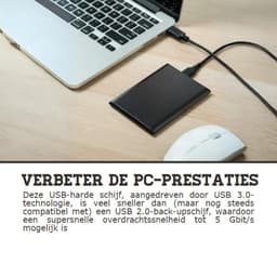 Ultra Dunne Harde Schijf Extern PS5 500GB - Draagbare Externe Harde Schijf Geschikt Voor PS5/PS4/PC - PS5 Opslag 2.5 Inch 1cm Dik Zwart — thumbnail 3