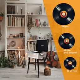 Denver Platenspeler Bluetooth - Ingebouwde Speakers - FM Radio - Auto-stop - Retro - VPR250 — thumbnail 4