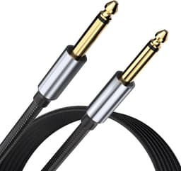 MMOBIEL Instrumentenkabel 6.35mm - Gitaarkabel - Audio Aux Jack Stereo Auxiliary Elektrische Gitaar Snoer voor Elektrische Gitaar, Toetsenbord, Mixer, Versterker, Luidspreker, Equalizer - 1,2m — thumbnail 1