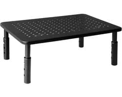 NÖRDIC Metalen Bureauverhoger – Verstelbare Monitorstandaard & Laptopverhoger – Ergonomisch – Geschikt voor Monitor, Laptop, Printer en TV – Tot 20 kg