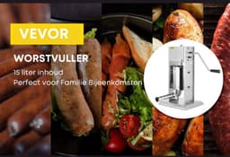 Vevor 3L Worstmachine - Worstenvuller - Verticale Worst Stuffer - Worstenvul Machine - Huishoudapparatuur - Keukenmachine — thumbnail 4