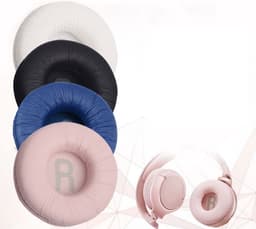 WiseGoods Premium Oorkussens Geschikt Voor JBL Tune 600 - T450 T450BT T500BT JR300BT - Koptelefoon Kussen - Leder Design - Zwart — thumbnail 4