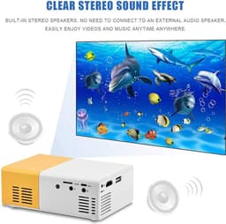Igoods Mini Beamer - Led Projector Voor Multimedia - Draagbare Filmprojector - Home Cinema - Ondersteuning Voor AV/USB/HDMI/TF-Ingang Voor Home Entertainment — thumbnail 2